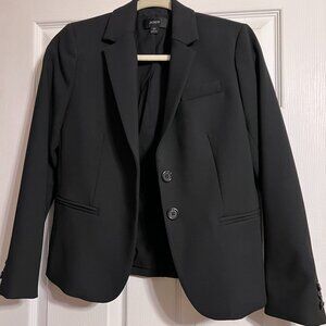 J Crew Suit Jacket Black Size 6P